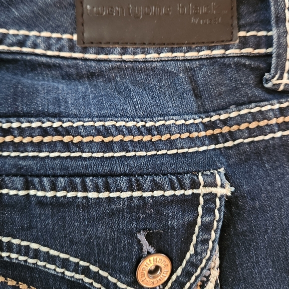 TwentyOne Black Denim Jeans Size 9/10 Regular - Picture 2 of 5